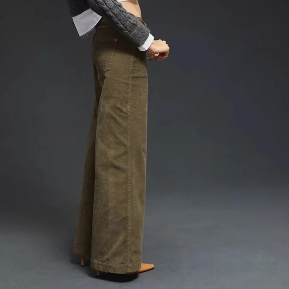 NWT Anthropologie Pilcro The Gwen Wide-Leg Corduroy Pants Size 26P - Picture 5 of 6